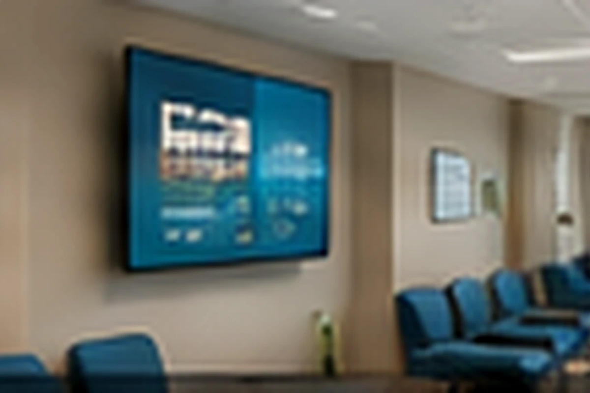 Information screen inside a clinic